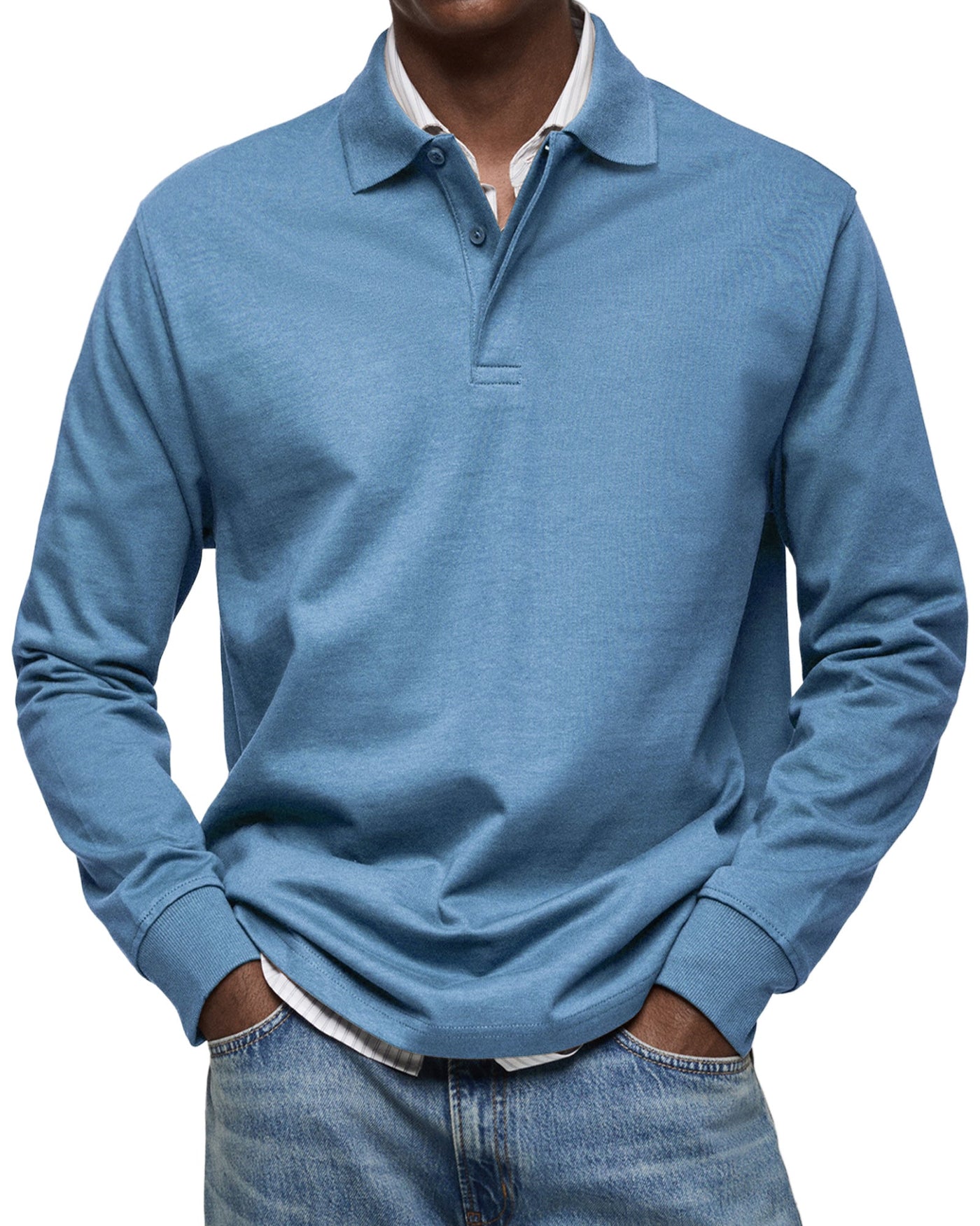 Vanhorne™ | Casual Poloshirt met Lange Mouwen