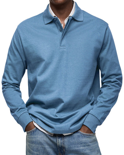 Vanhorne™ | Casual Poloshirt met Lange Mouwen