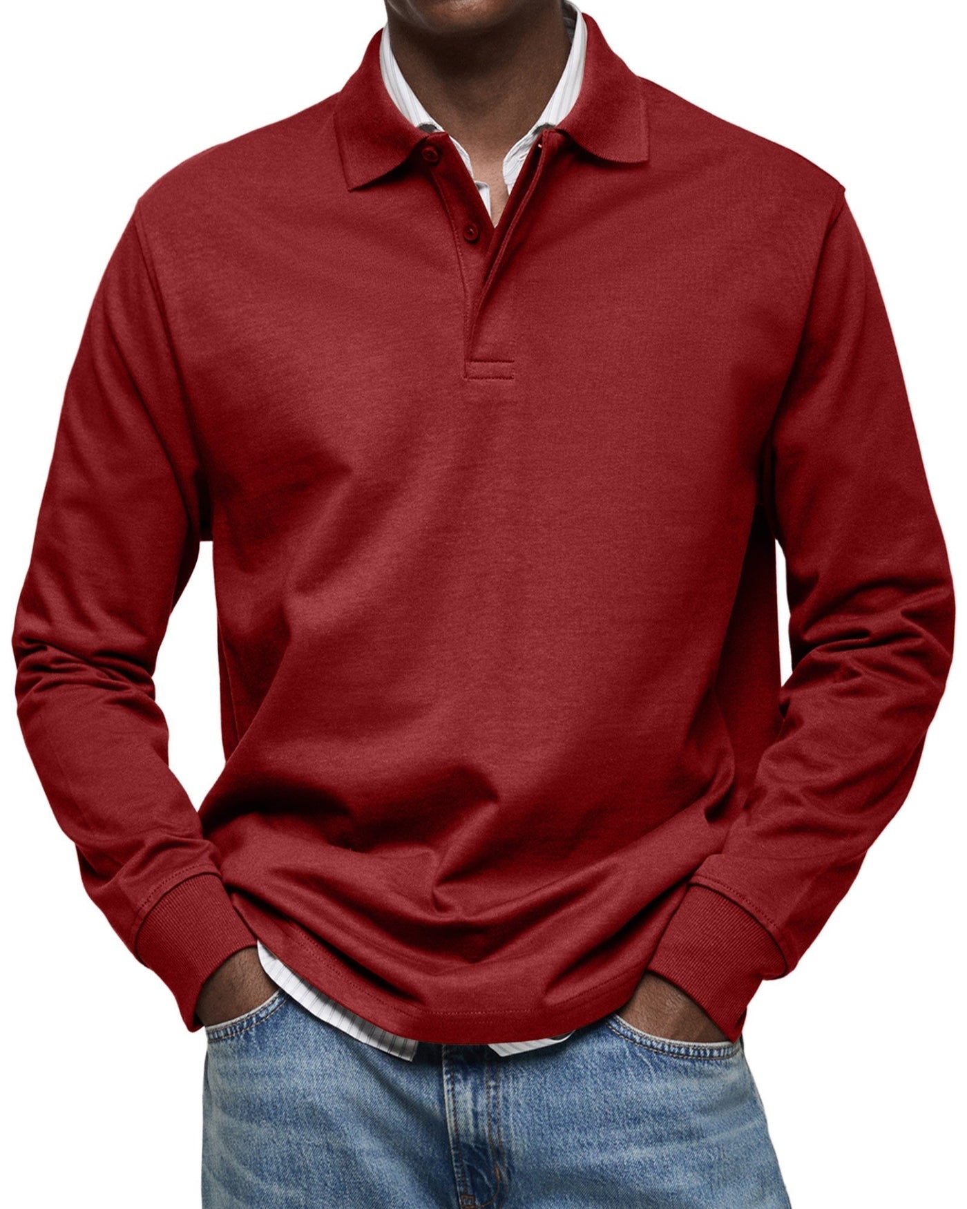 Vanhorne™ | Casual Poloshirt met Lange Mouwen