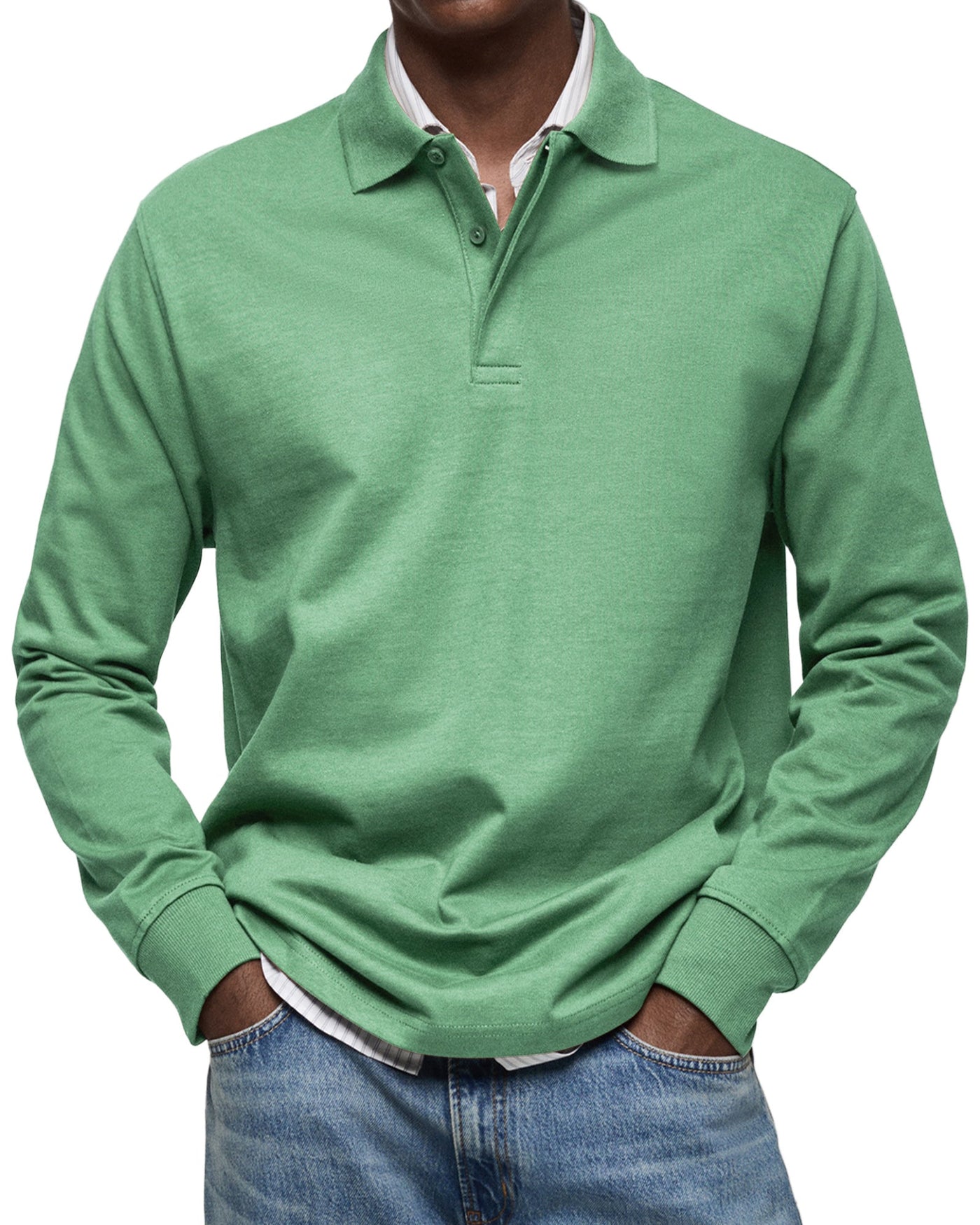 Vanhorne™ | Casual Poloshirt met Lange Mouwen