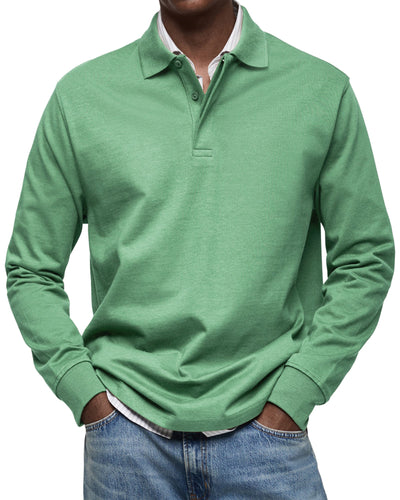 Vanhorne™ | Casual Poloshirt met Lange Mouwen