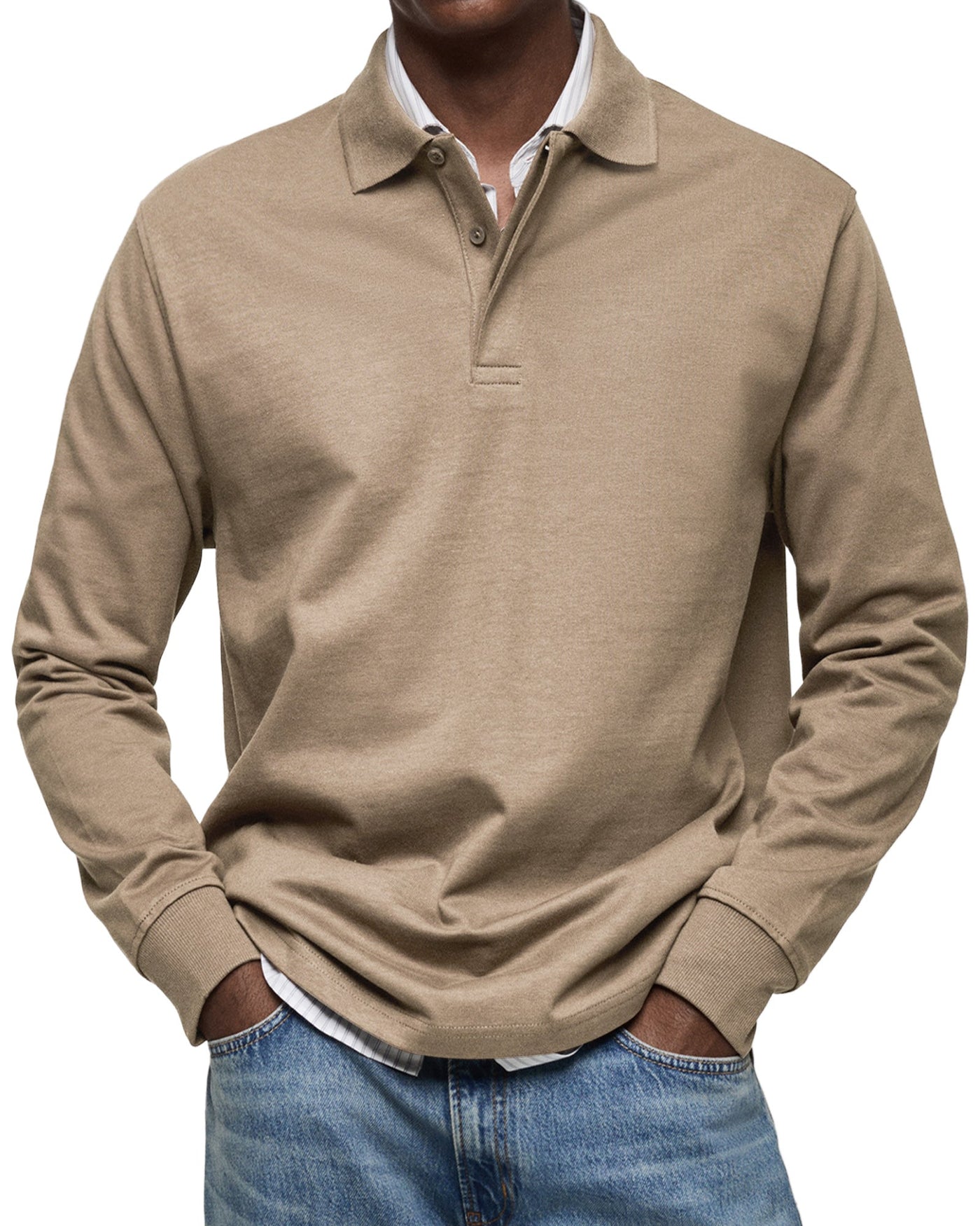 Vanhorne™ | Casual Poloshirt met Lange Mouwen