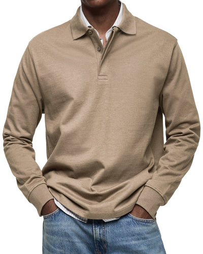 Vanhorne™ | Casual Poloshirt met Lange Mouwen