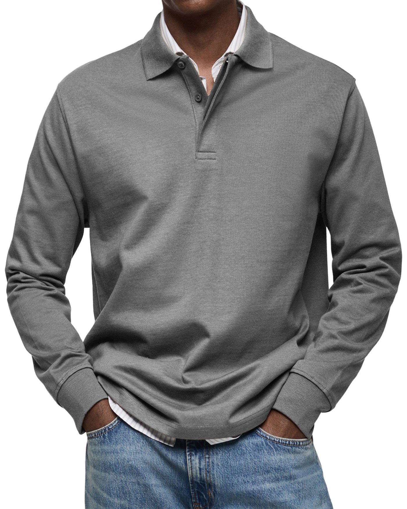 Vanhorne™ | Casual Poloshirt met Lange Mouwen