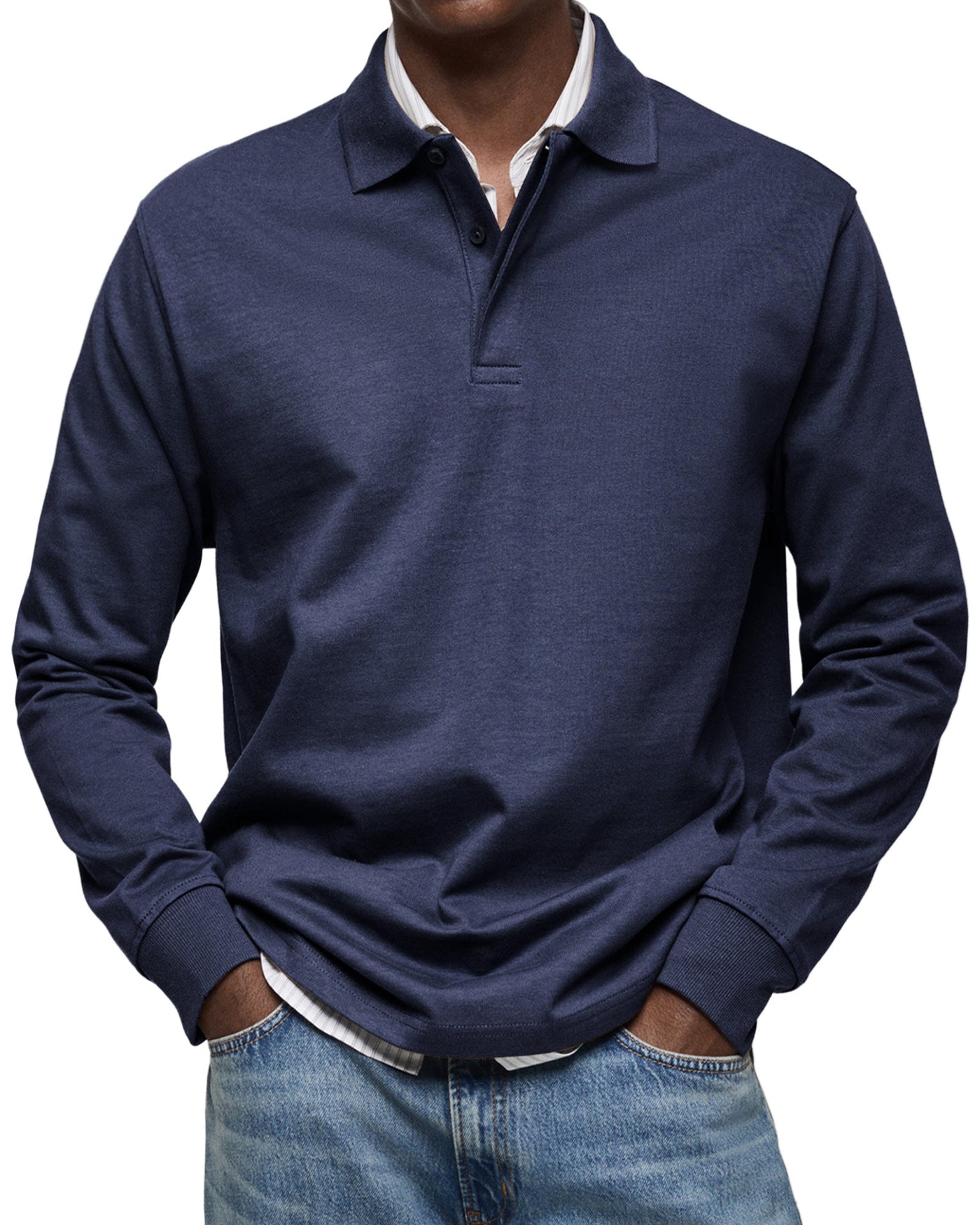 Vanhorne™ | Casual Poloshirt met Lange Mouwen