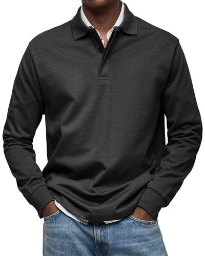 Vanhorne™ | Casual Poloshirt met Lange Mouwen