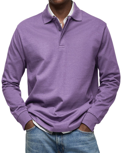 Vanhorne™ | Casual Poloshirt met Lange Mouwen