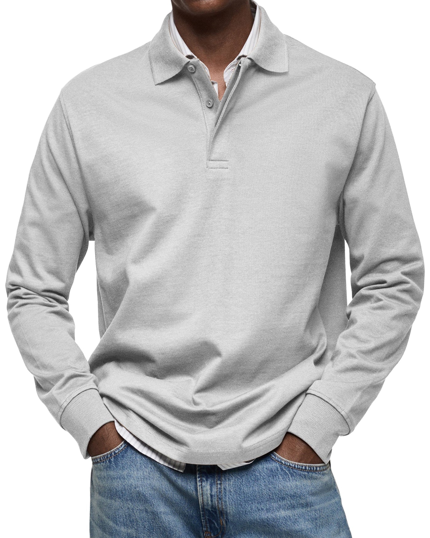 Vanhorne™ | Casual Poloshirt met Lange Mouwen