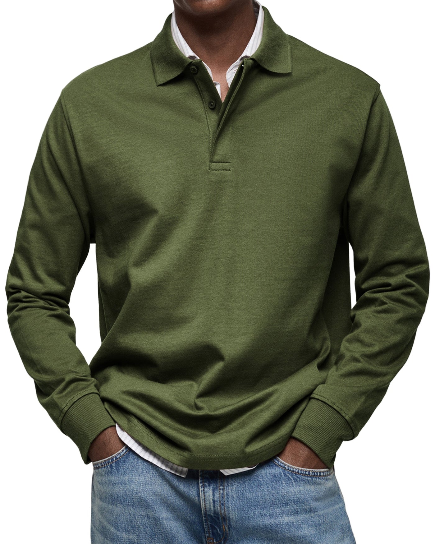 Vanhorne™ | Casual Poloshirt met Lange Mouwen