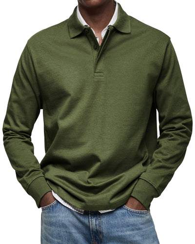 Vanhorne™ | Casual Poloshirt met Lange Mouwen