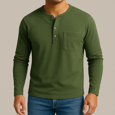 Sculpted Henley™ - Voor een shirt dat je lichaam beter uit laat komen.