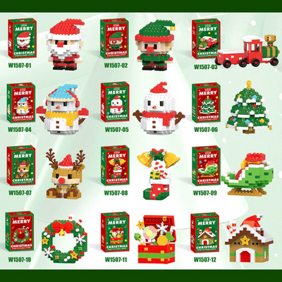 Kerst BuildBlocks Set – 12 Kerstfiguren
