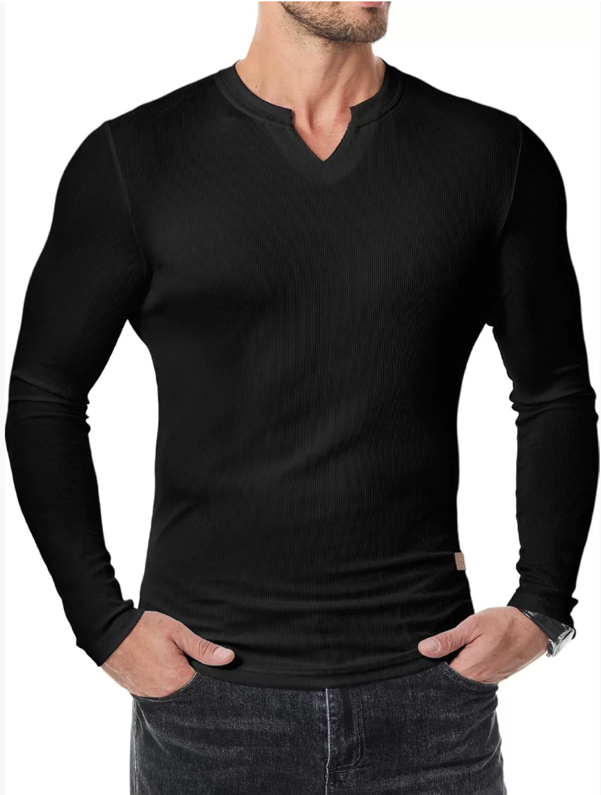FlexFit V-Hals-trainingsshirt– 1+1 GRATIS