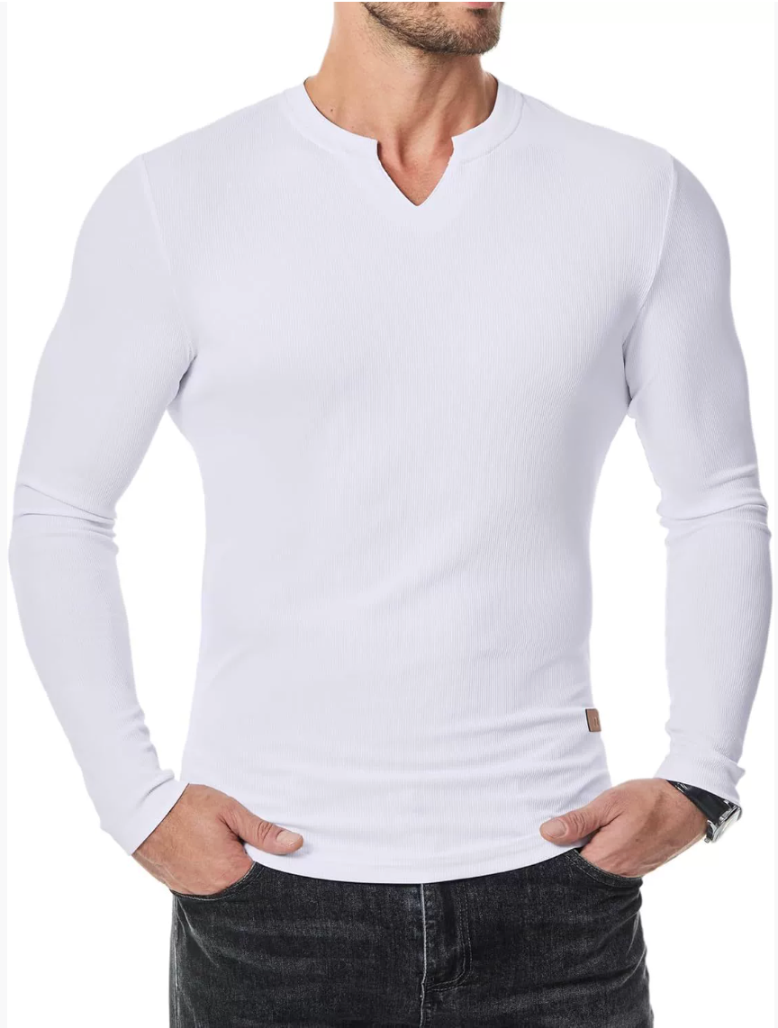 FlexFit V-Hals-trainingsshirt– 1+1 GRATIS