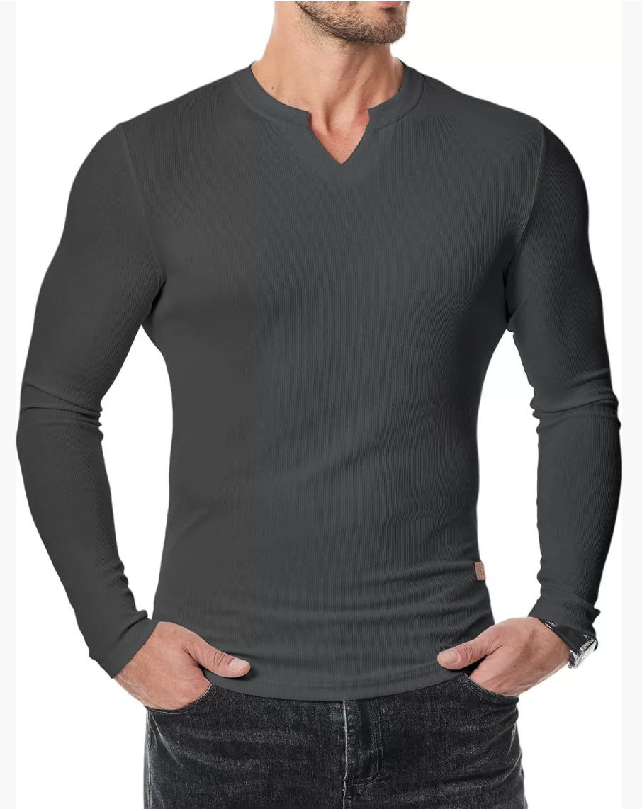 FlexFit V-Hals-trainingsshirt– 1+1 GRATIS
