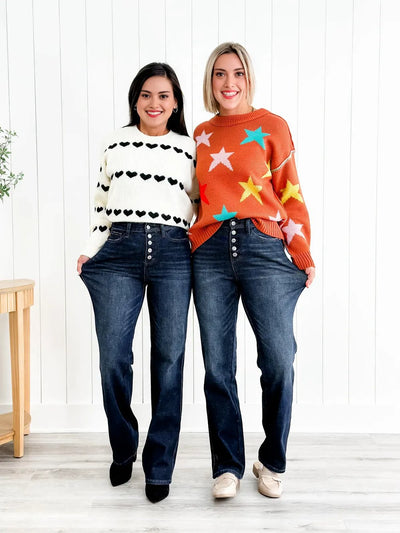 Bootcut Jeans met Knoopsluiting | Comfort & Stijl in één