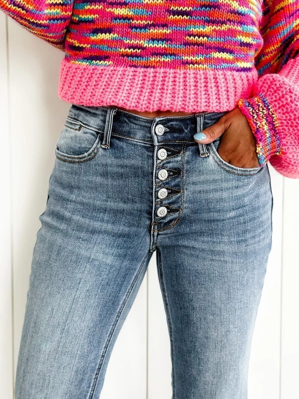 Bootcut Jeans met Knoopsluiting | Comfort & Stijl in één