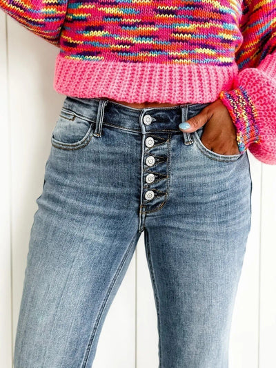 Bootcut Jeans met Knoopsluiting | Comfort & Stijl in één
