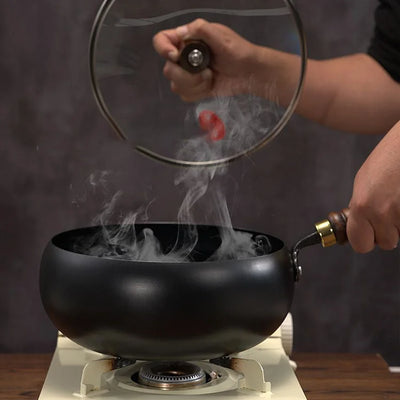 Dikke IJzeren pan | Authentiek koken zonder coating