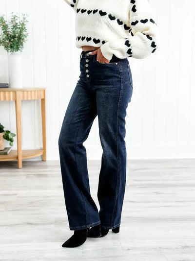 Bootcut Jeans met Knoopsluiting | Comfort & Stijl in één