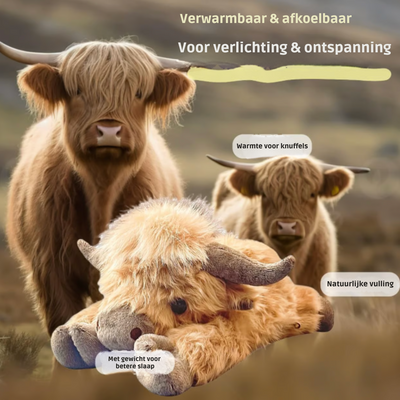 Highland Knuffel Koe – Jouw zachte vriend voor warmte & ontspanning 🐮✨